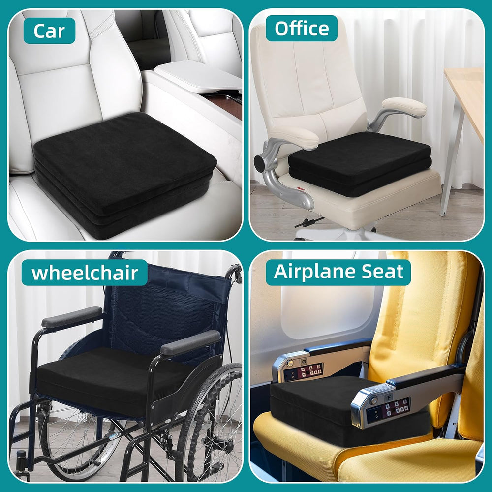 MABOZOO Height Adjustable Chair Cushions, 6 Inch Thick Office Chair Booster S...
