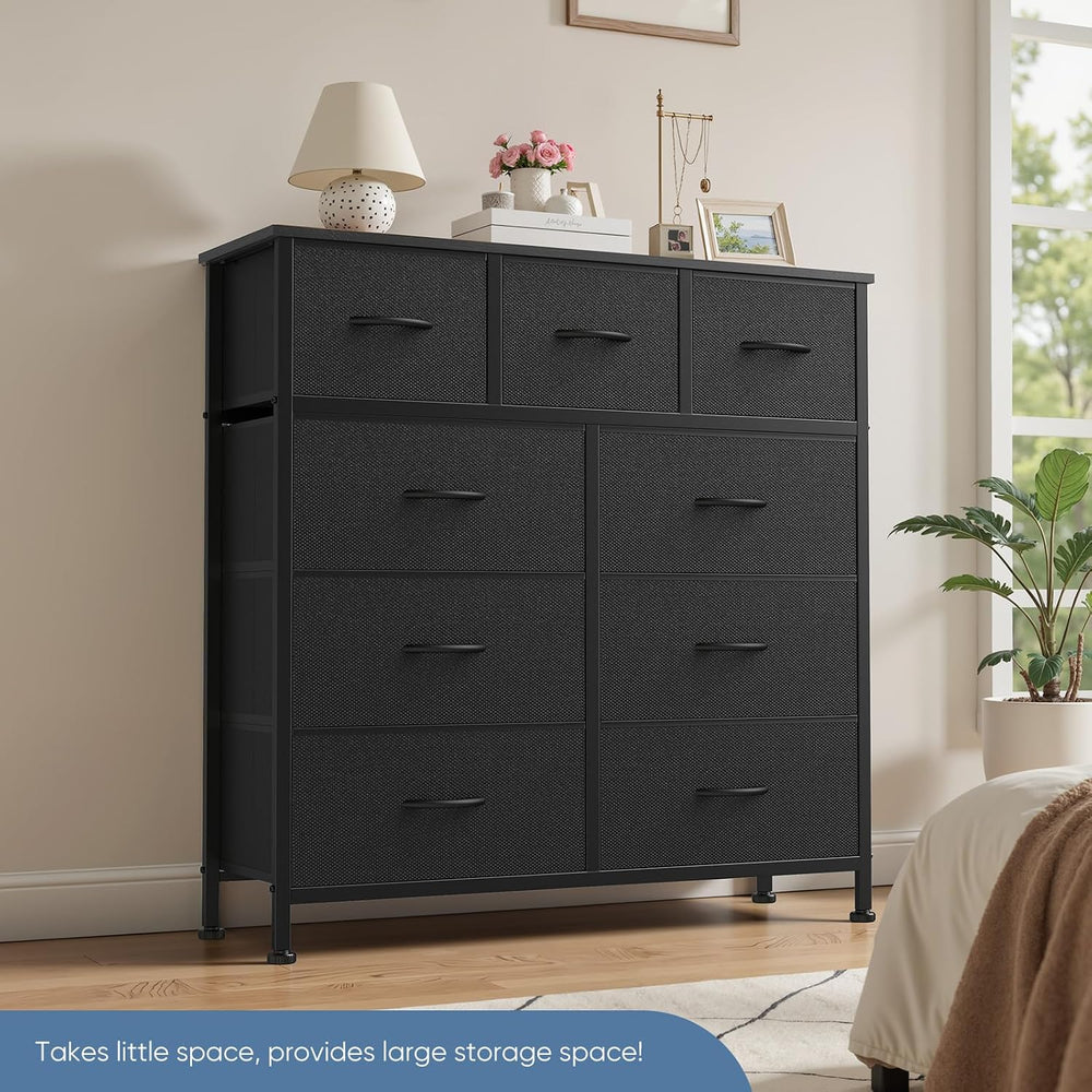 DUMOS Dresser for Bedroom, 9 Drawers Fabric Storage Organizer
