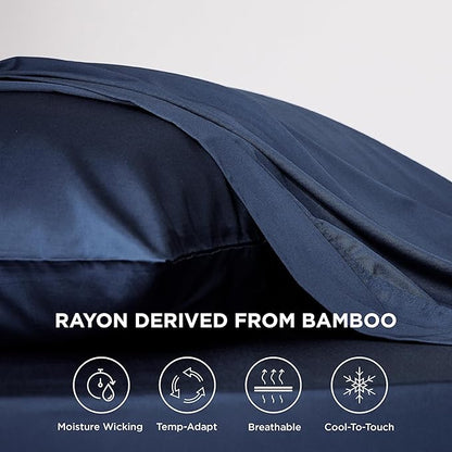 Bedsure Cooling Sheets Twin XL, Rayon Derived from Bamboo, Breathable & Soft - Image 2