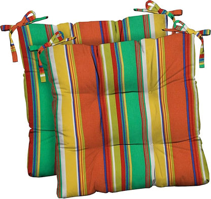 RSH DECOR: Outdoor Tufted Seat Cushions Set of 2 | 17" x 17" | All-Weather Spun by RSHDECOR
