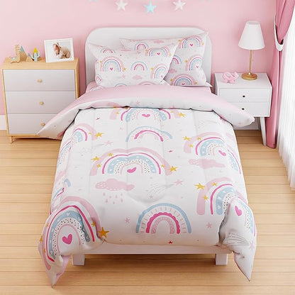 SANDJEST Rainbow Duvet Cover Sets Twin Size by SANDJEST