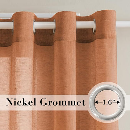 H.VERSAILTEX Linen Curtains Natural Linen Blended Curtain Panels - Image 2