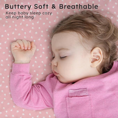 Baby Crib Sheets for Boys Girls Neutral, 2 Pack Crib Mattress Sheet for - Image 3