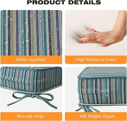 Sunbrella Square Corner Seat Cushions, Indoor Outdoor Water Repellent Universal - Image 5