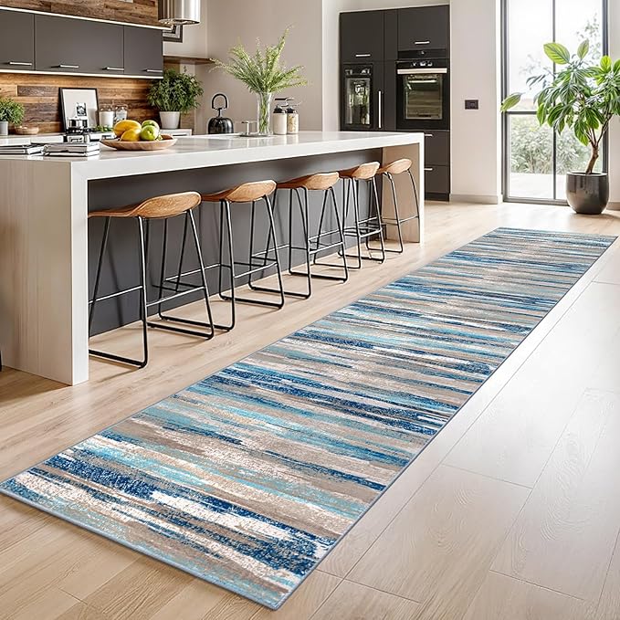 Modern Abstract Runner Rug 2.6x14 - Image 2