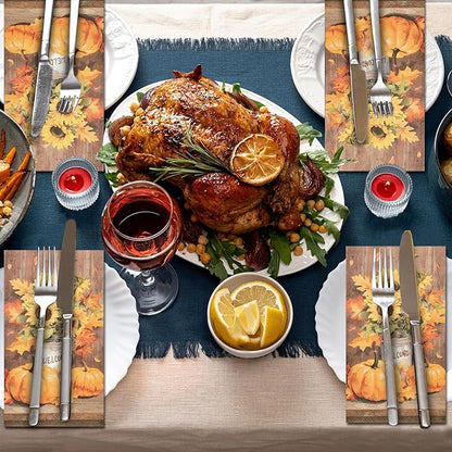 100 Pack Thanksgiving Pumpkin Paper Napkins – 13 x 16 Inches Unfolded, - Image 4