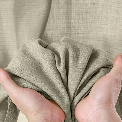 jinchan Linen Blend Curtains 84 inch Length 2 Panels - Image 6