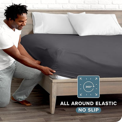 Bare Home Fitted Bottom Sheet Short Queen Size - Image 3