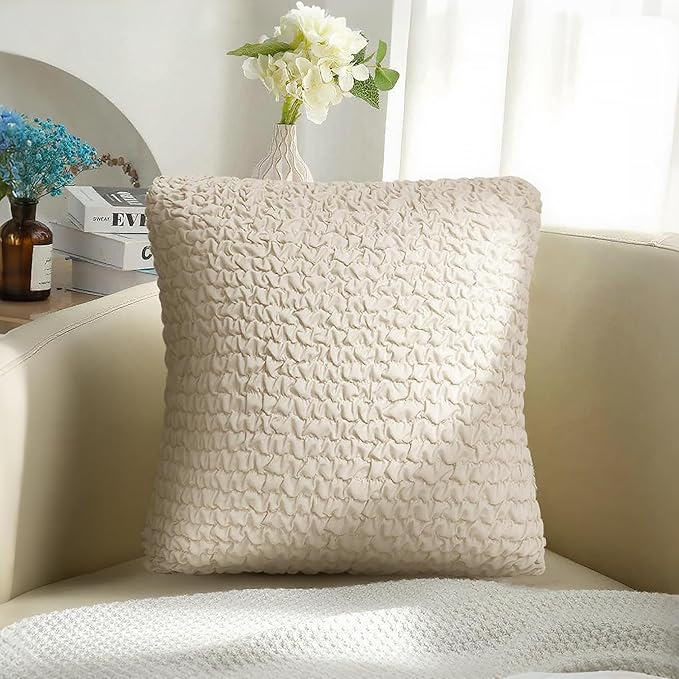 Decorative Throw Pillow Cover Elastic Couch Pillow Covers 18 x 18 & 20 x 20 Inch by MeiMeilio
