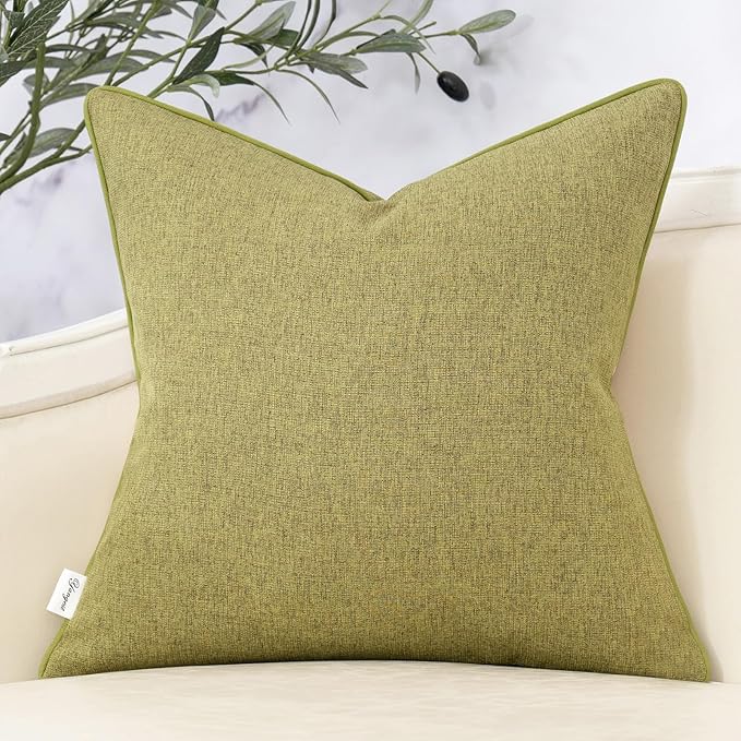 Yangest Patchwork Pillow Cover 20x20 Inch Luxury Cotton and Linen Cushion Cover - Image 2