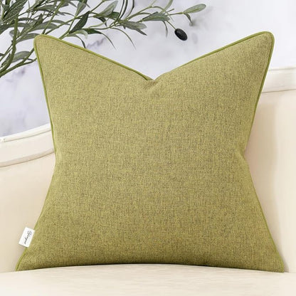 Yangest Patchwork Pillow Cover 20x20 Inch Luxury Cotton and Linen Cushion Cover - Image 2