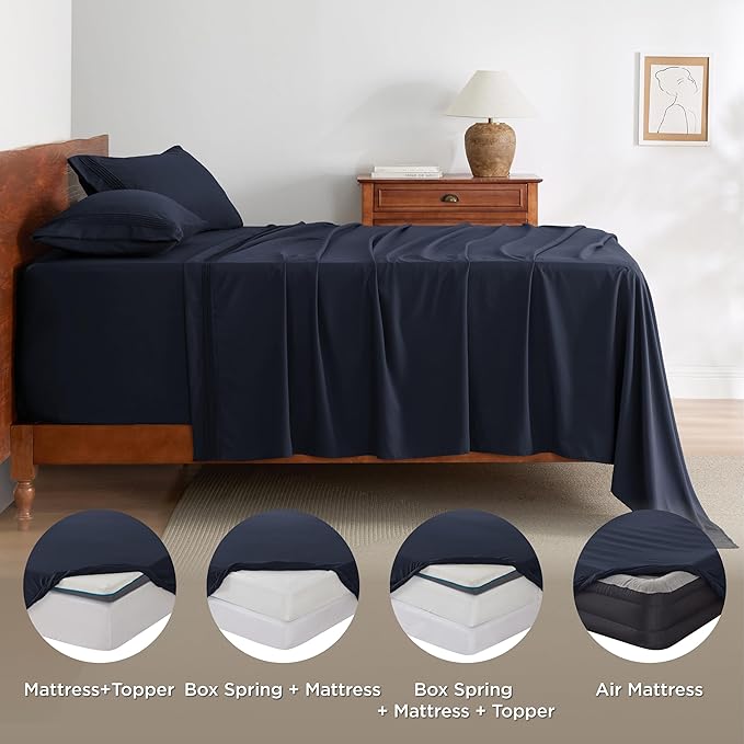 Bedsure Twin XL Sheets Dorm Bedding, GentleSoft Breathable Extra Long Twin - Image 7