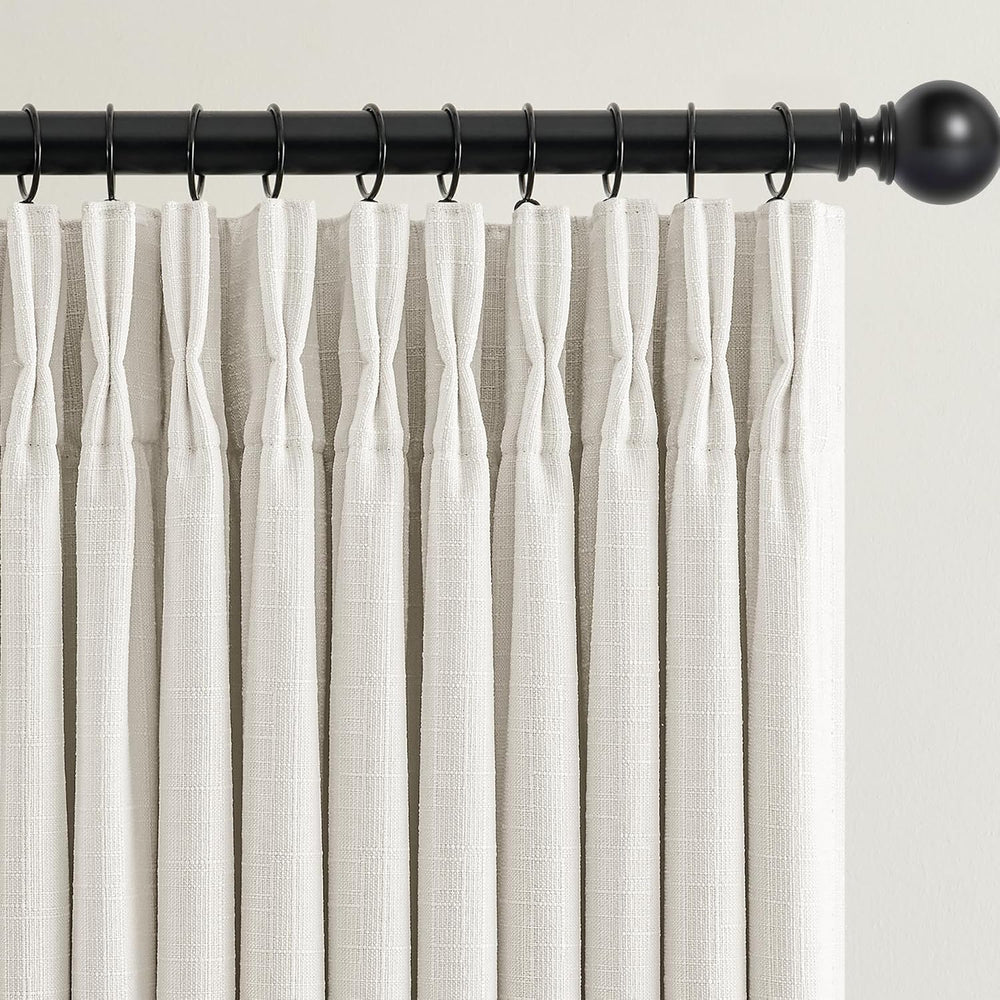 Natural Extra Wide 70 Inch Width 100% Blackout Curtains 84 Inches Long