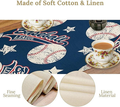 Baseball Table Runner Baseball Sport Themed Birthday Parties Dinner Runner - Image 5