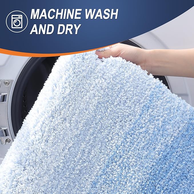 OLANLY Bathroom Rugs Mat 24x16, Extra Soft Absorbent Microfiber Bath Rugs - Image 6