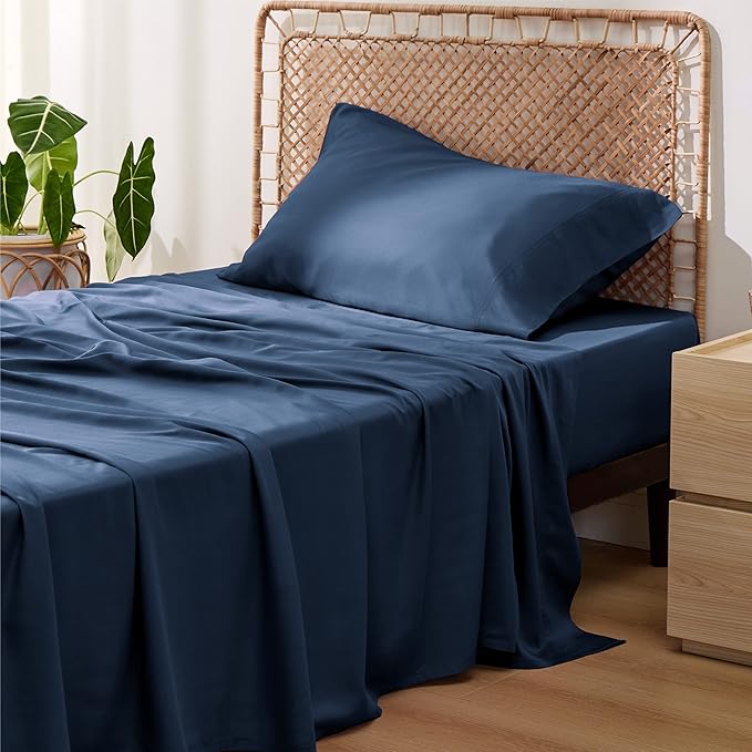 Bedsure Cooling Sheets Twin, Rayon Derived from Bamboo, Breathable & Soft Twin by BEDSURE