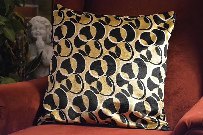 Tache 2 Piece 18 X 18 Inch Square Chic Soft Geometric Velvety Eternal Eclipse - Image 9