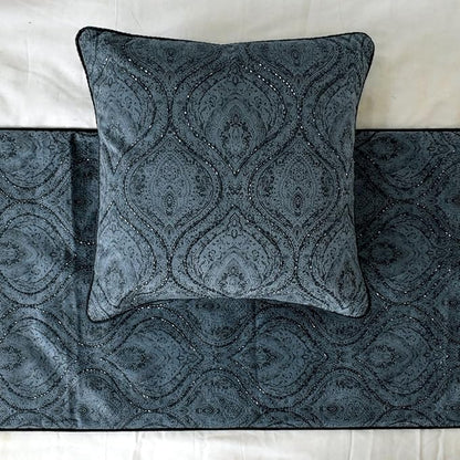 The HomeCentric King/Queen/Twin Gray Decorative King 90"x18" Bed Runner - Image 5