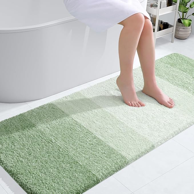 OLANLY Bathroom Runner Rugs 59x24, Extra Soft Absorbent Microfiber Bath Rugs by OLANLY