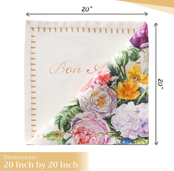 Maison d' Hermine Cloth Napkins Set of 4 100% Cotton Everyday Reusable Square - Image 4