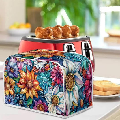 Bright Blossoms Dust Cover Set Washable Coffee Maker Appliance Blender Covers - Image 6