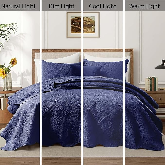 IR Imperial Rooms King Quilt Bedding Set Size + 2 Pillow Shams - Image 9