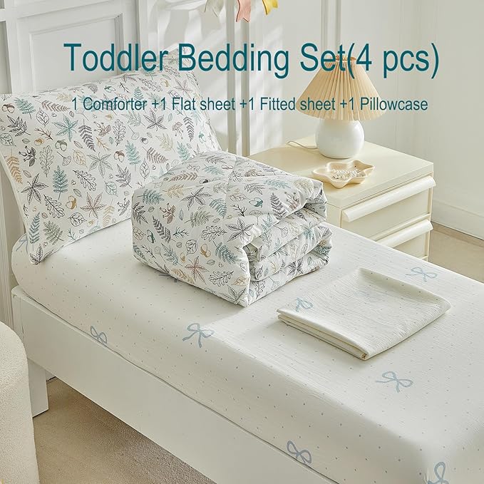 JHXHMX 4 Pieces Toddler Bedding Set - Image 7