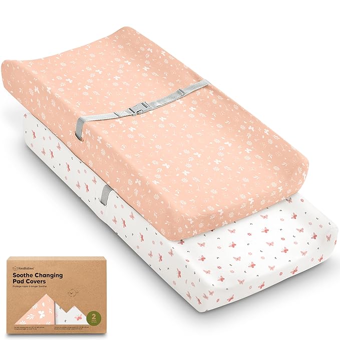 2-Pack Organic Changing Pad Covers by KeaBabies