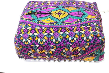 CRAFT KALA Large Hippie Mandala Meditation Floor Ottoman Pillow Cushion Pouf - Image 9