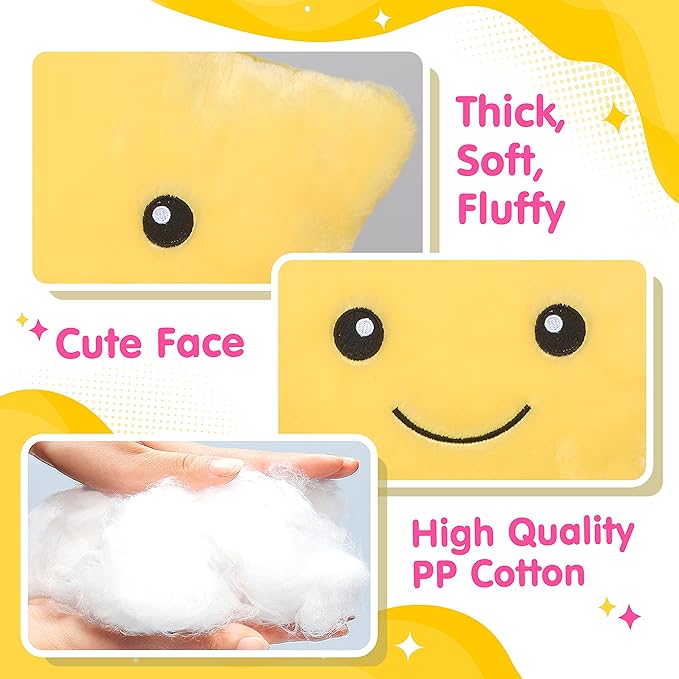WEWILL 13'' Creative Twinkle Star Glowing LED Night Light Plush Pillows Stuffed - Image 3
