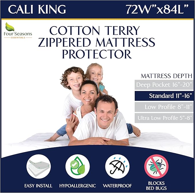 Zippered Waterproof Mattress Encasements by FourSeasonsEssentials