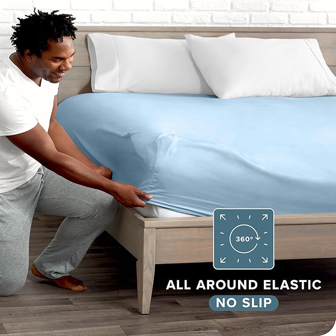 Bare Home Fitted Bottom Sheet Full XL Size - Image 3