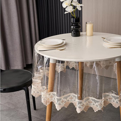 Clear Vinyl Tablecloth Protector Waterproof/Oil-Proof PVC Table Cloth - Image 2