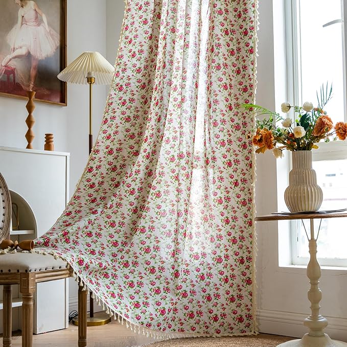 ENJOYBRIDAL Floral 96 Inch Curtains by ENJOYBRIDAL