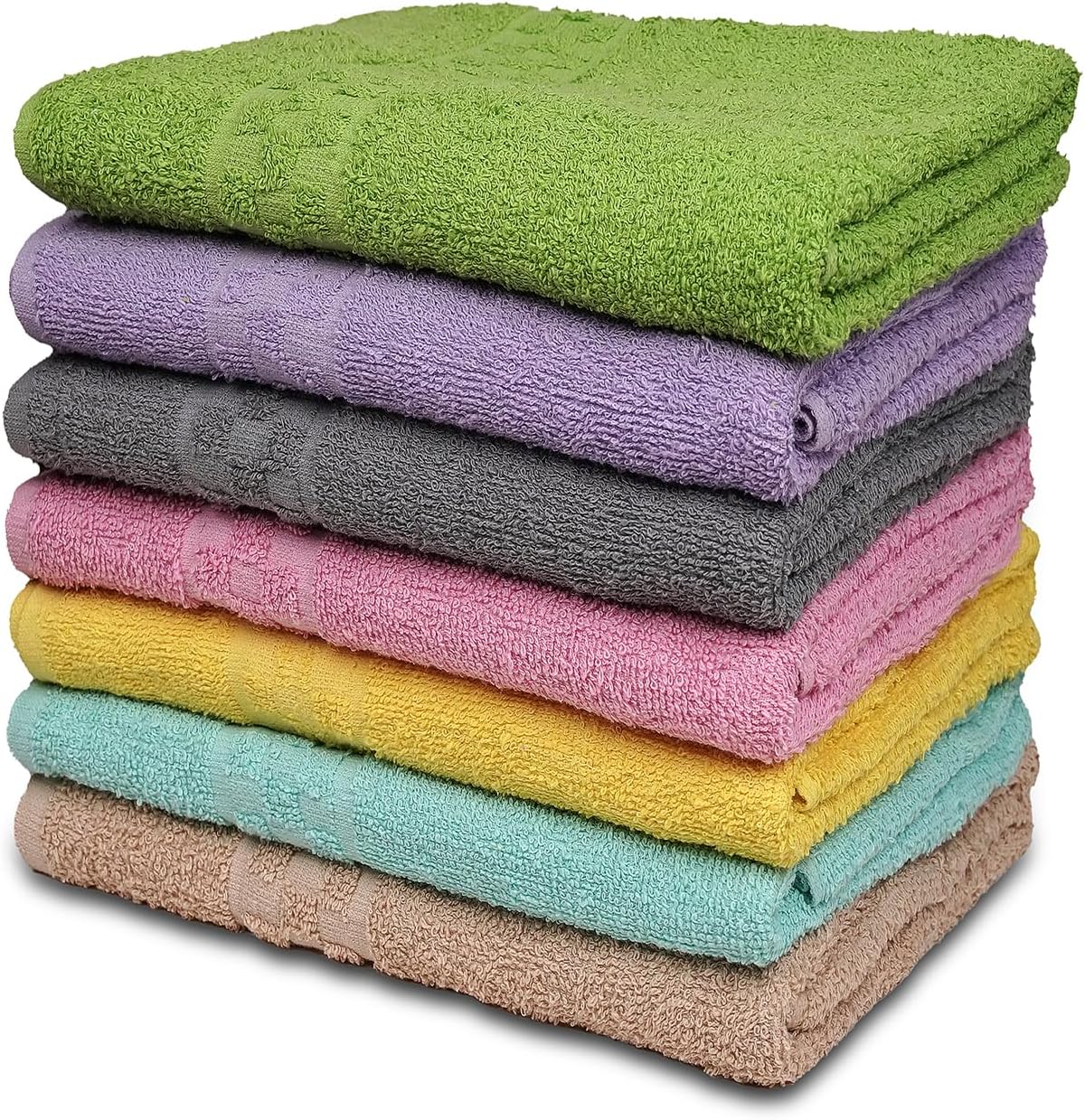 zuperia 7-pack bath towels - 30" x 54", main product view