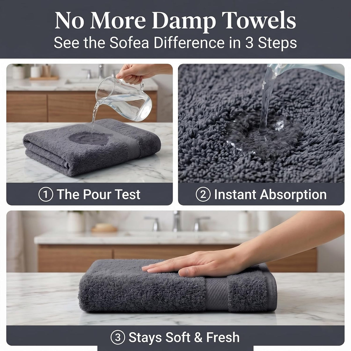 sofea bath towels 4 pack (30 x 54, side view