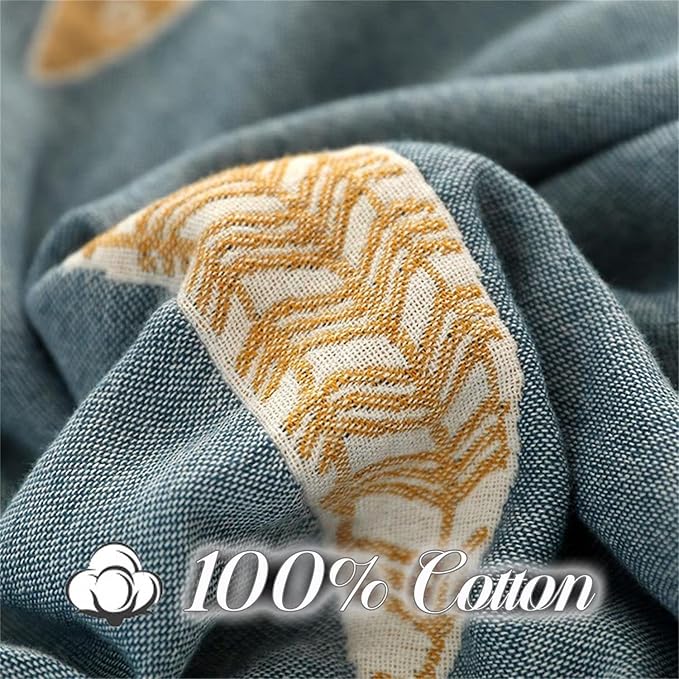 MSGKV Boho Throw Blanket 100% Cotton Woven Blanket - Image 4