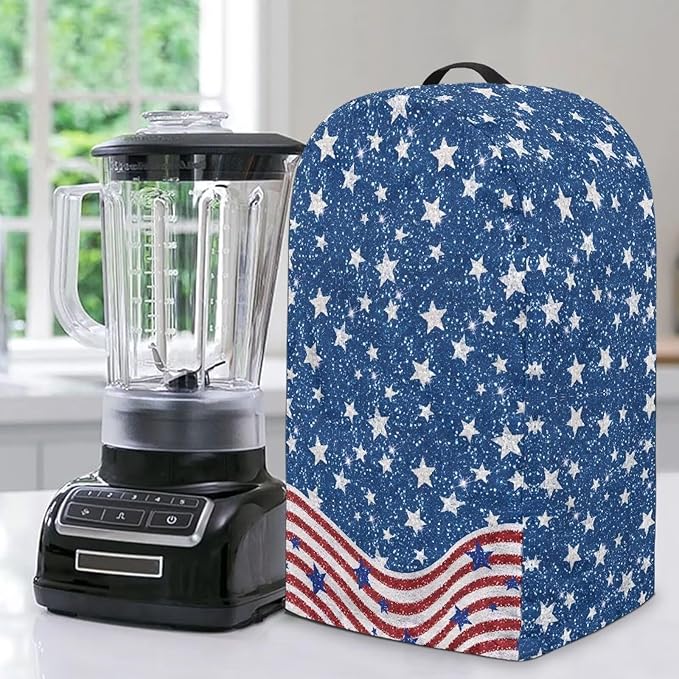 USA Flag Print Blender Dust Cover Stand Mixer or Coffee Maker Appliance Covers by Annejudy