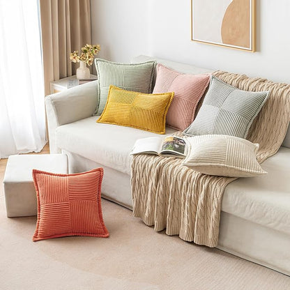 MIULEE Orange Decorative Lumbar Throw Pillow Covers - Image 5