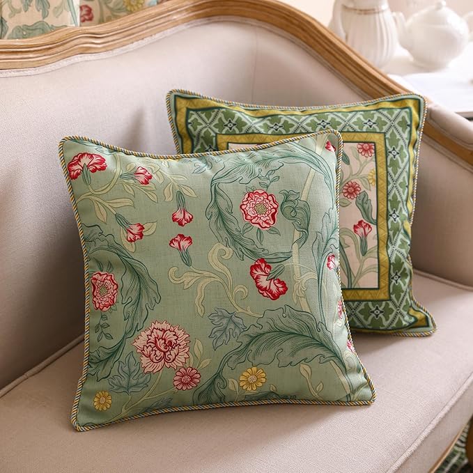 patdrea Designer Pack of 2 Square Throw Pillow Covers, French Vintage Rustic - Image 8
