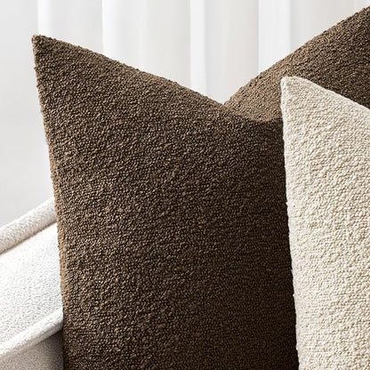 Woaboy Pack of 2 20x20 Inch Decorative Boucle Throw Pillow Covers Textured - Image 6