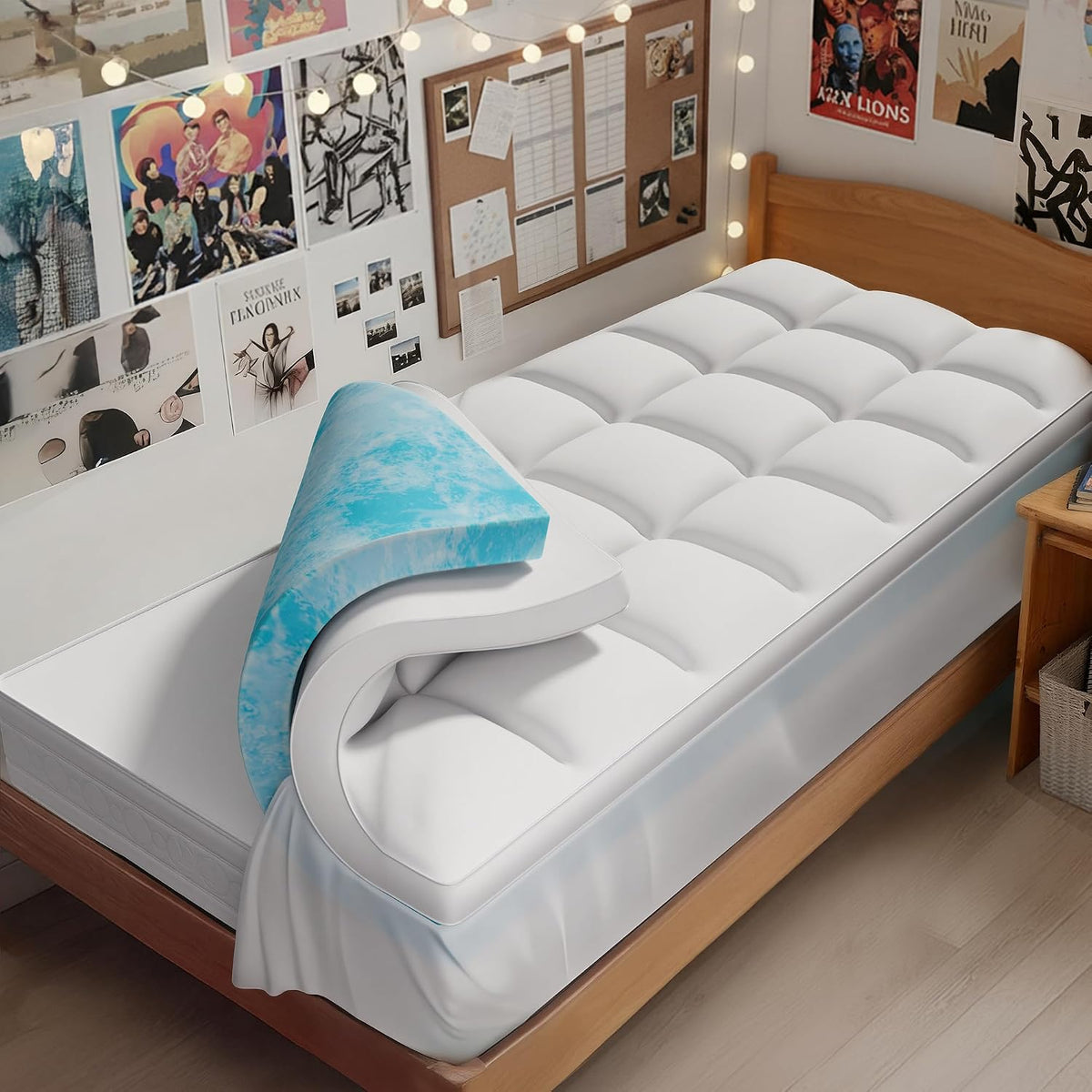 twin size dual layer 4 inch memory foam, main product view