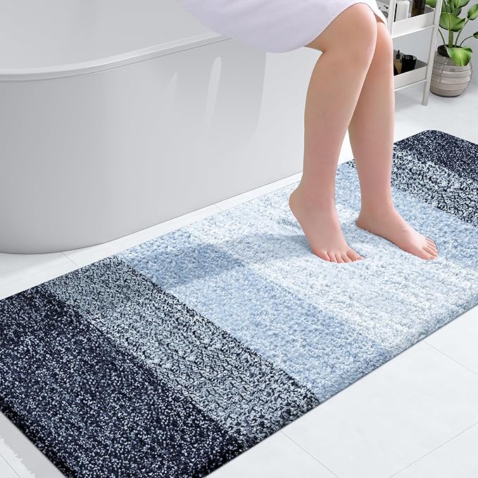 OLANLY Bathroom Runner Rugs 59x24, Extra Soft Absorbent Microfiber Bath Rugs by OLANLY