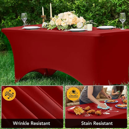6-Pack Premium Red Spandex Tablecloths - Image 4