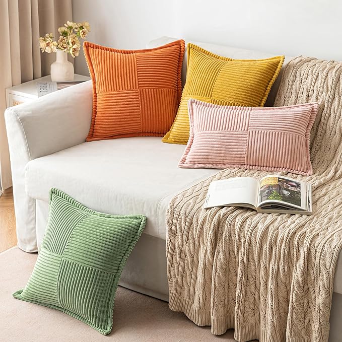 MIULEE Orange Decorative Throw Pillow Covers - Image 5