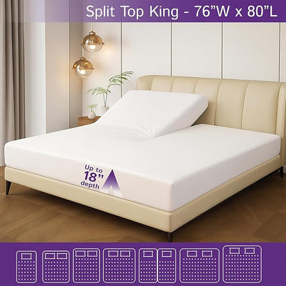 Split Top King Waterproof Mattress Protector - Image 3