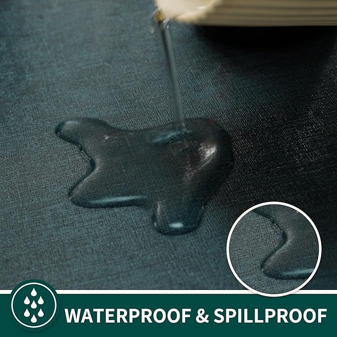 Rectangle Table Cloth, 100% Waterproof Tablecloth Oil Proof Spill Proof Vinyl - Image 2