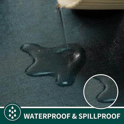 Square Table Cloth, 100% Waterproof Tablecloth Oil Proof Spill Proof Vinyl - Image 2