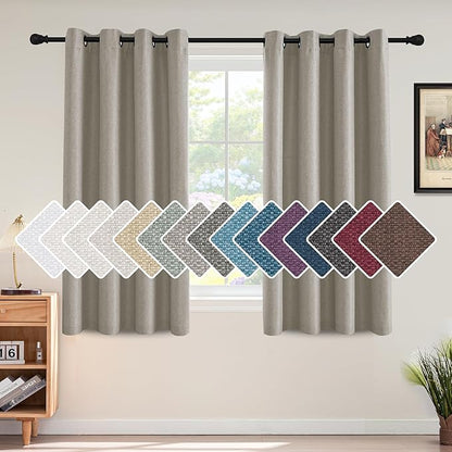H.VERSAILTEX Linen Blackout Curtain 54 Inches Long by HVERSAILTEX