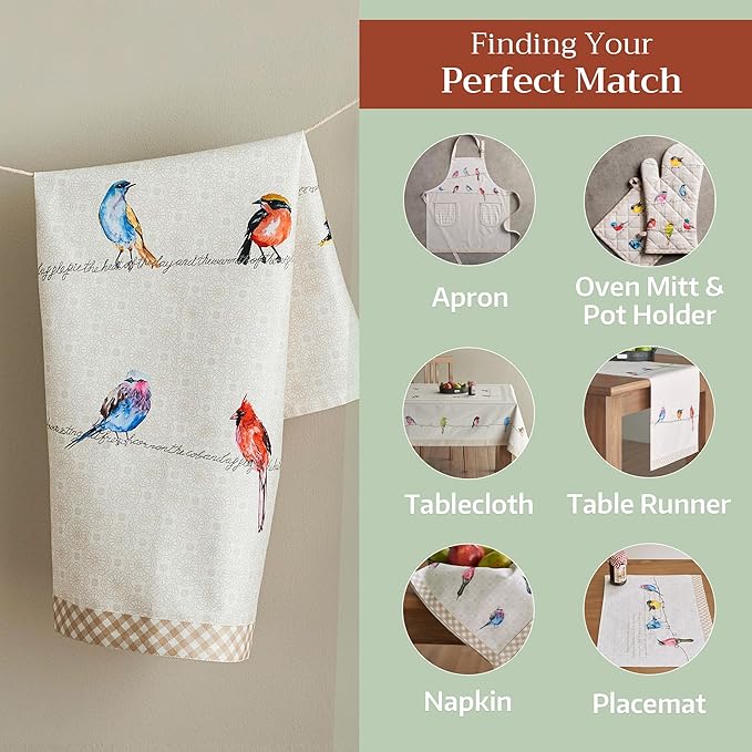 Maison d' Hermine Kitchen Towels Set of 2 100% Cotton 27.50" x 20" Reusable - Image 6